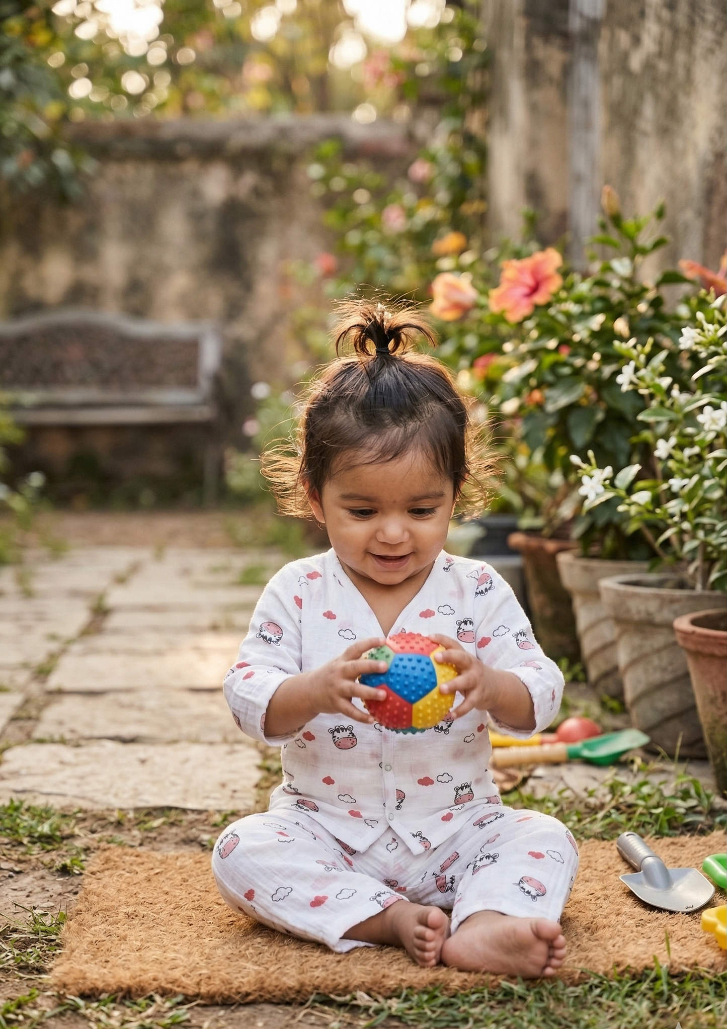 Happy Hippo Clouds Organic Muslin Cord Set