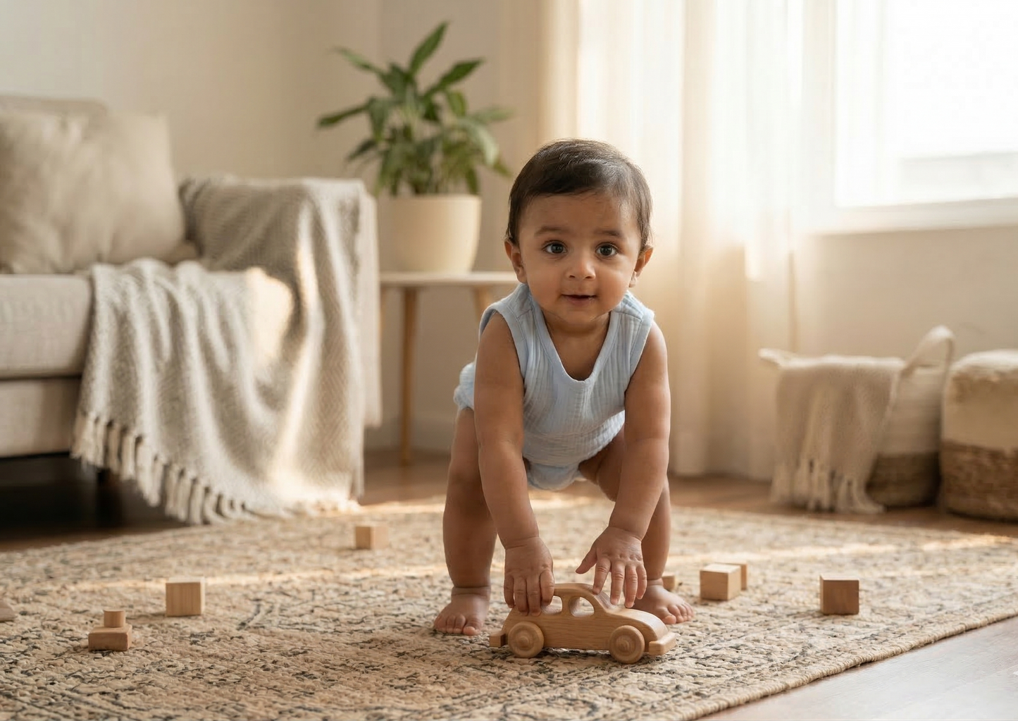 Sky Mist Organic Muslin Jabla