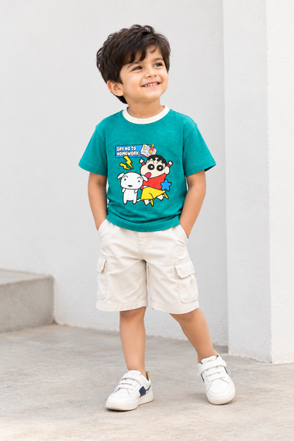 Say No to Homework Graphic Cotton T-Shirt