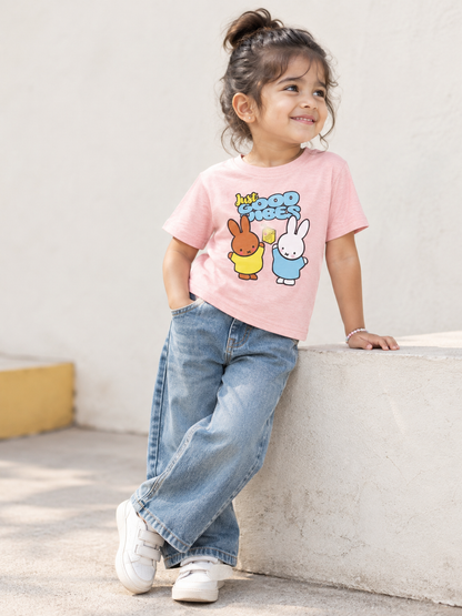 Just Good Vibes Bunny Cotton T-Shirt