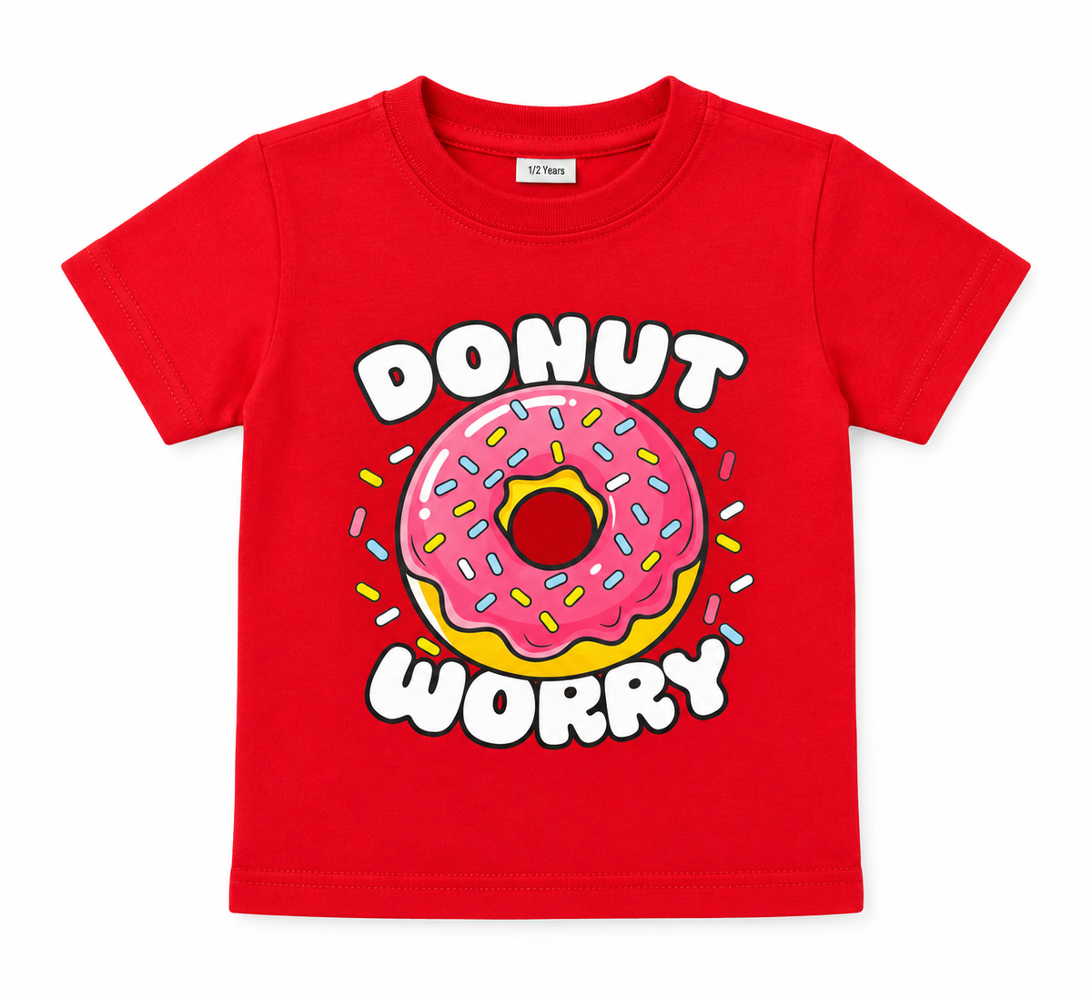 Donut Worry Graphic Cotton T-Shirt