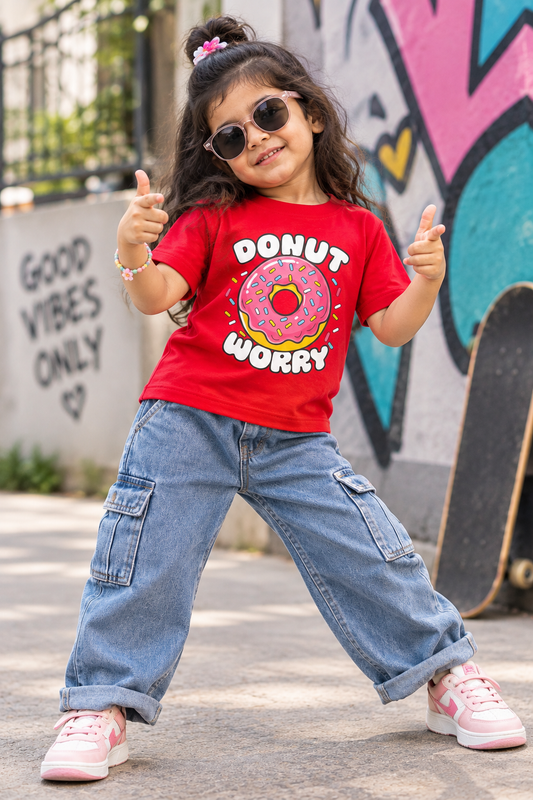 Donut Worry Graphic Cotton T-Shirt
