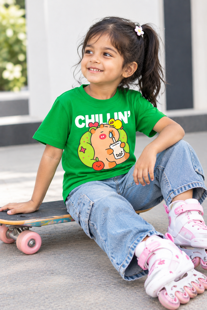 Chillin' Capybara Graphic Cotton T-Shirt
