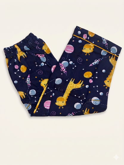 The Cosmic Giraffe Cotton Pajama Set
