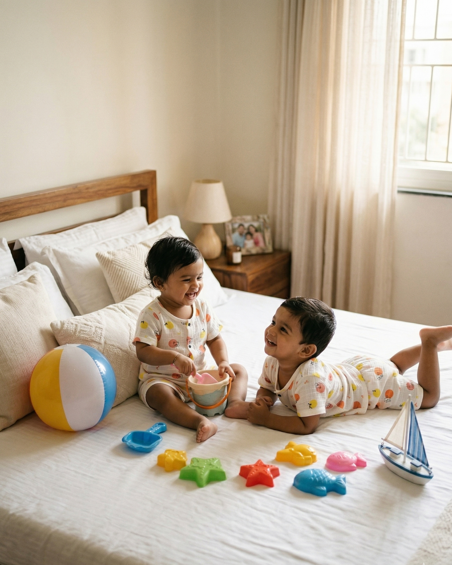 Sunny Bears Muslin Shirt