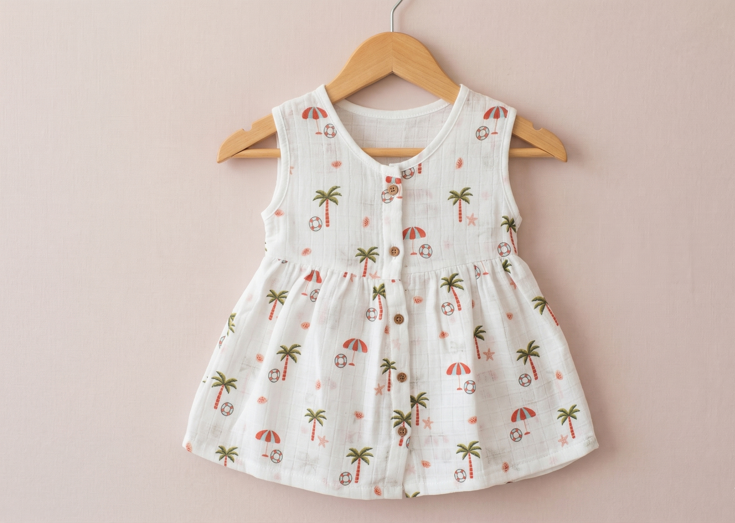 Island Breeze Muslin Sleeveless Dress