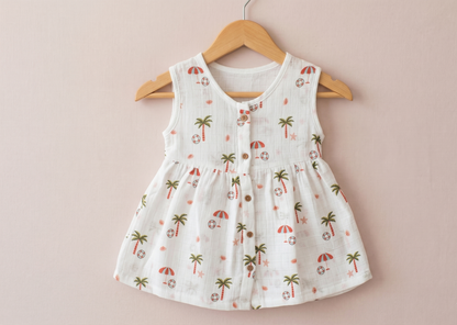 Island Breeze Muslin Sleeveless Dress