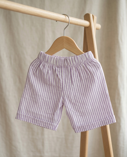 Lilac Stripe Seersucker Set