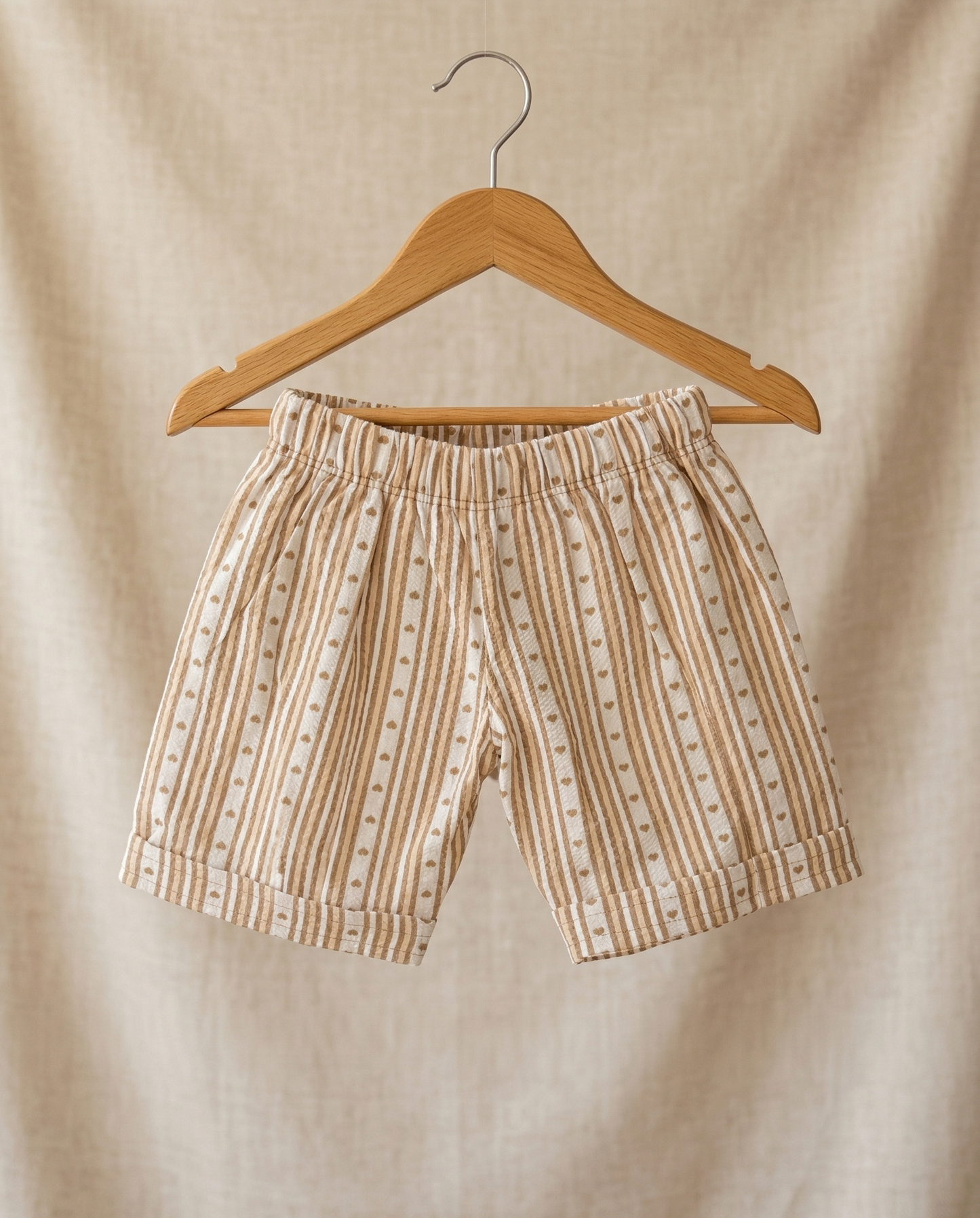 Golden Heart Stripe Seersucker Set