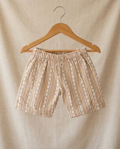 Golden Heart Stripe Seersucker Set