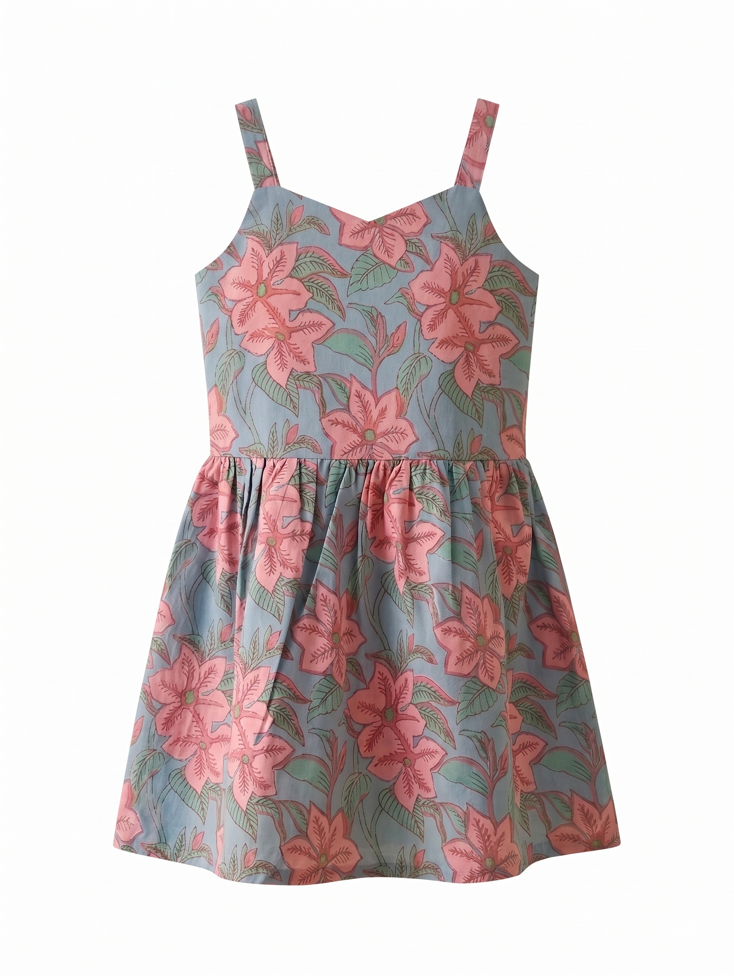 Blossom Breeze Cotton Strap Dress