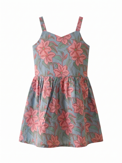 Blossom Breeze Cotton Strap Dress