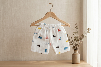 Tiny Travelers Organic Muslin Short Sleeve Button-Down Shirt