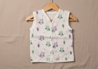 Night Owl Muslin Sun Suit Set