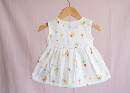 Sky-High Muslin Sleeveless Dress