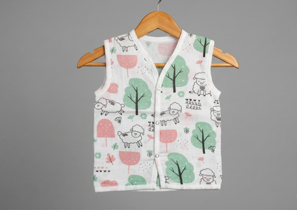 Meadow Lamb Muslin Sun Suit Set