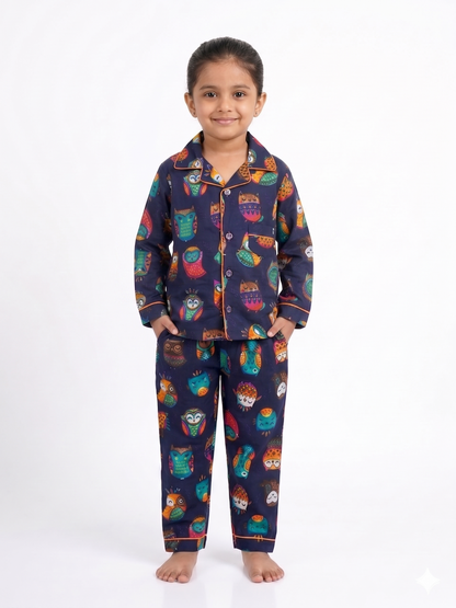 Night Owl Cotton Pajama Set