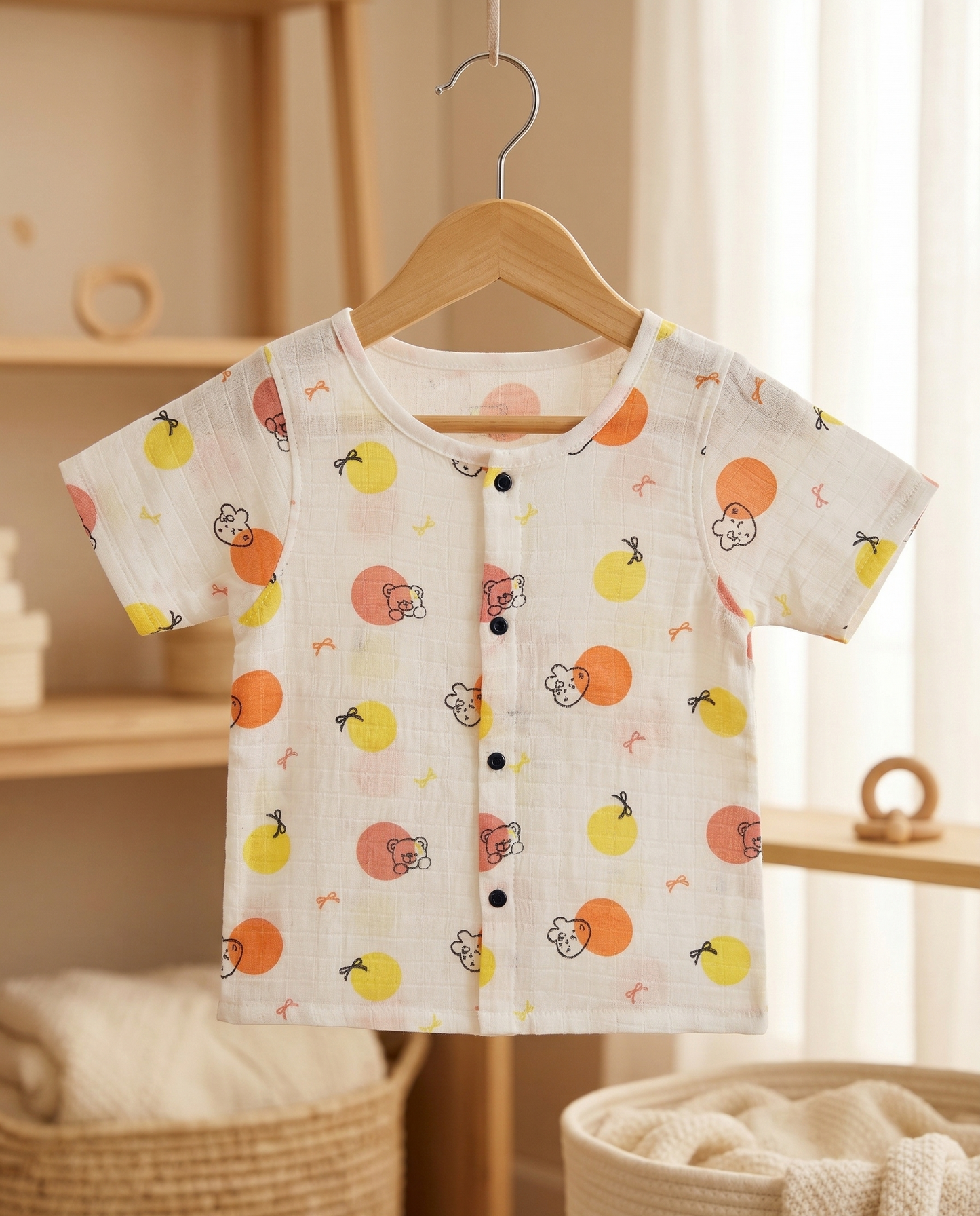 Sunny Bears Muslin Shirt