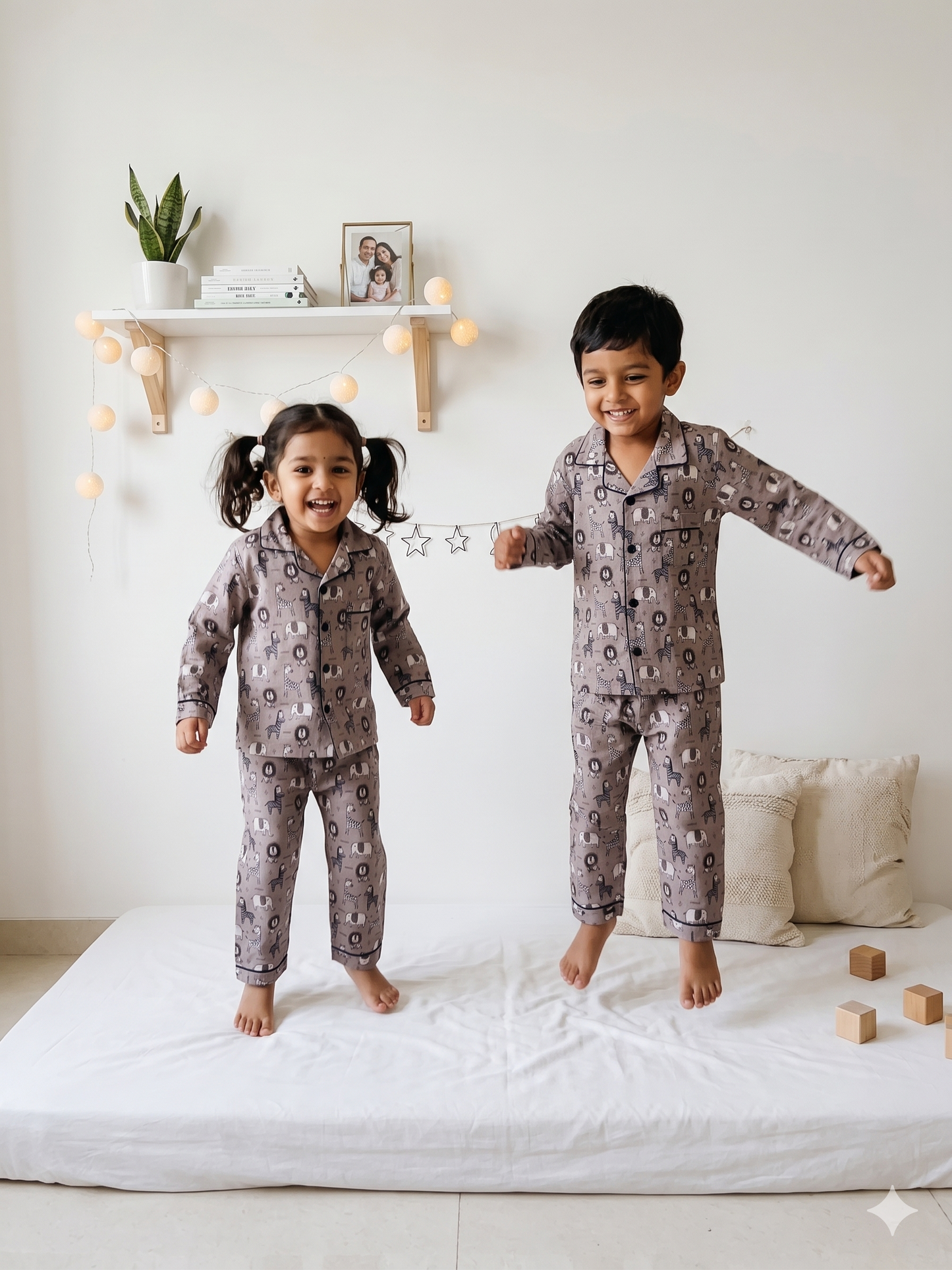 The Safari Friends Cotton Pajama Set