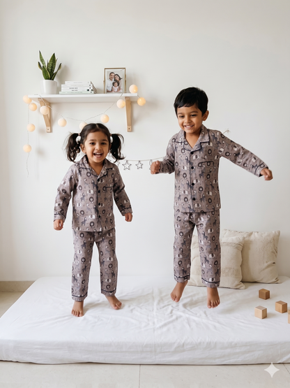 The Safari Friends Cotton Pajama Set