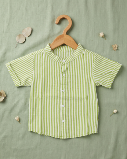 Pistachio Stripe Seersucker Set