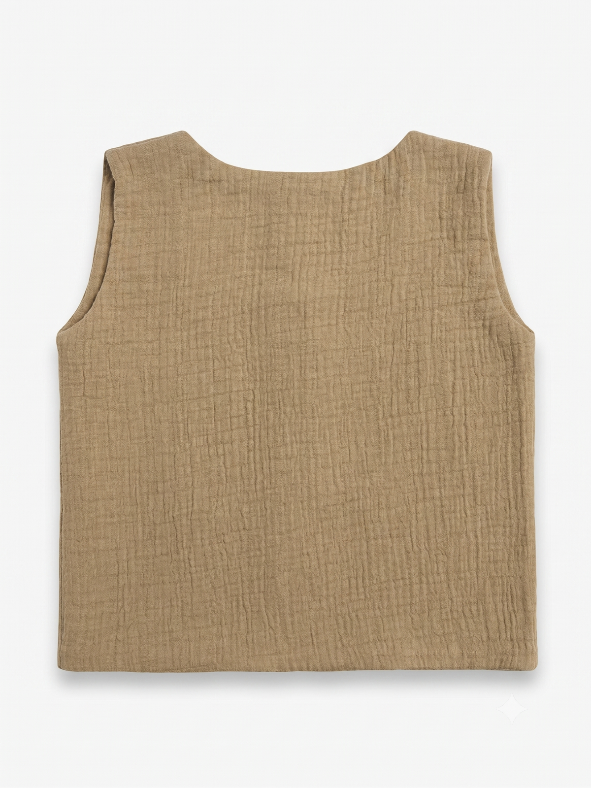 Khaki Green Crushed Muslin Jabla