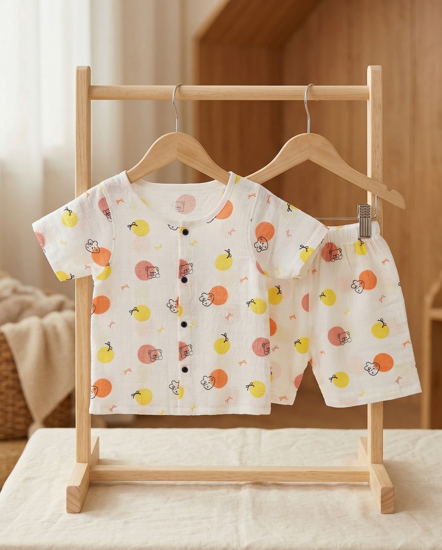 Sunny Bears Muslin Shirt
