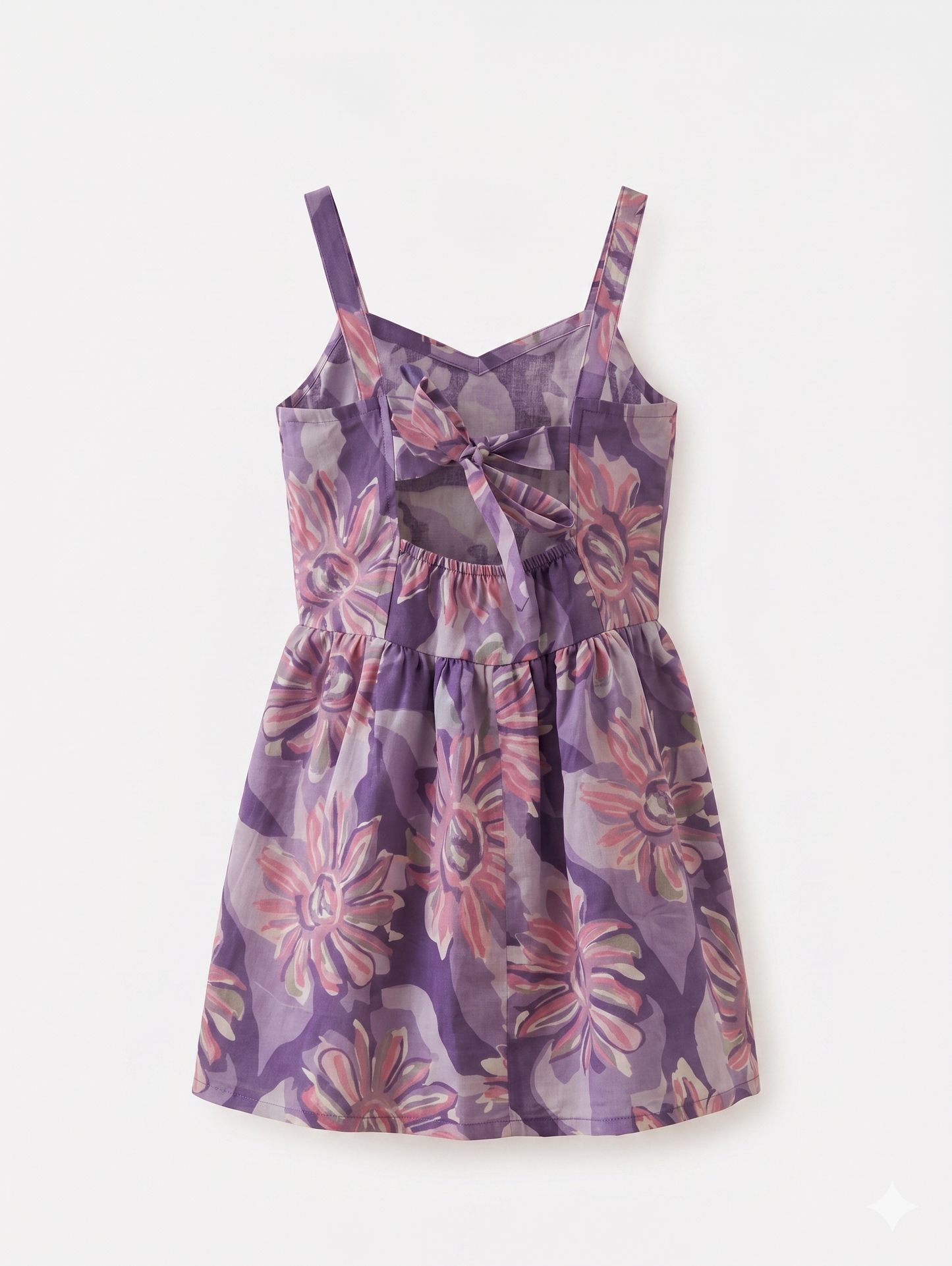 Lavender Bloom Cotton Strap Dress