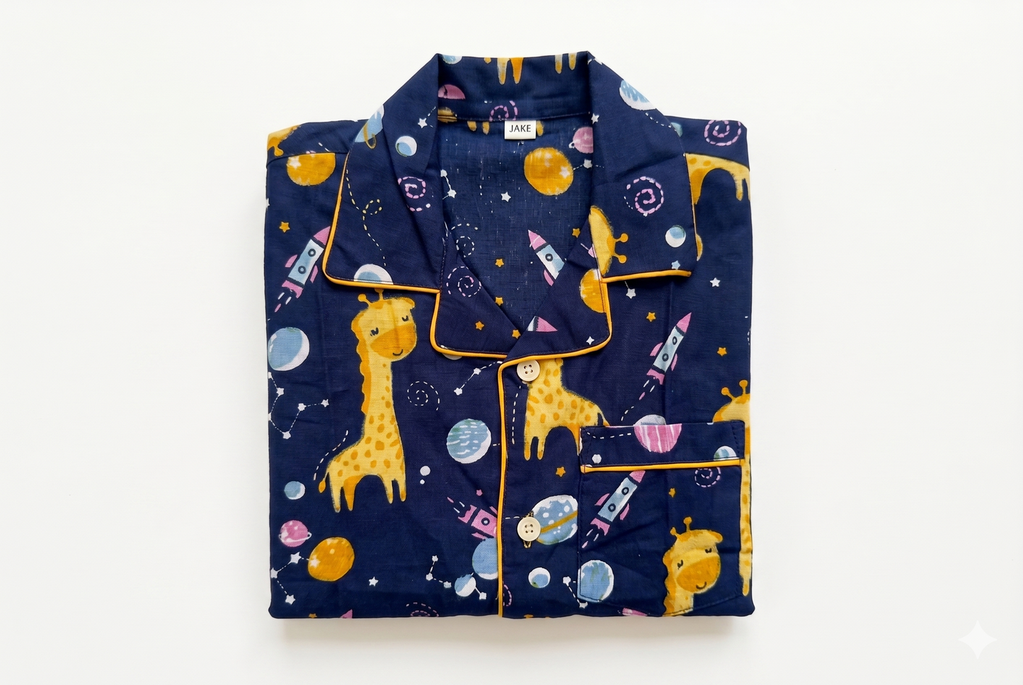 The Cosmic Giraffe Cotton Pajama Set
