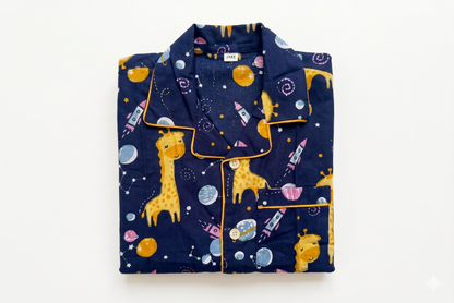 The Cosmic Giraffe Cotton Pajama Set