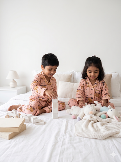Cheetah Cubs Cotton Pajama Set
