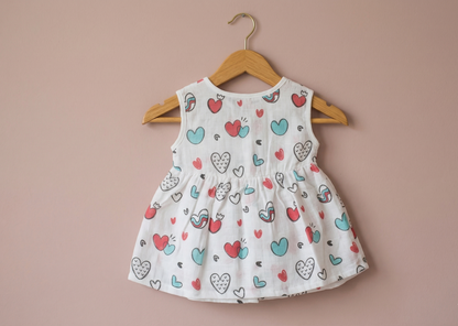 Sweetheart Muslin Sleeveless Dress