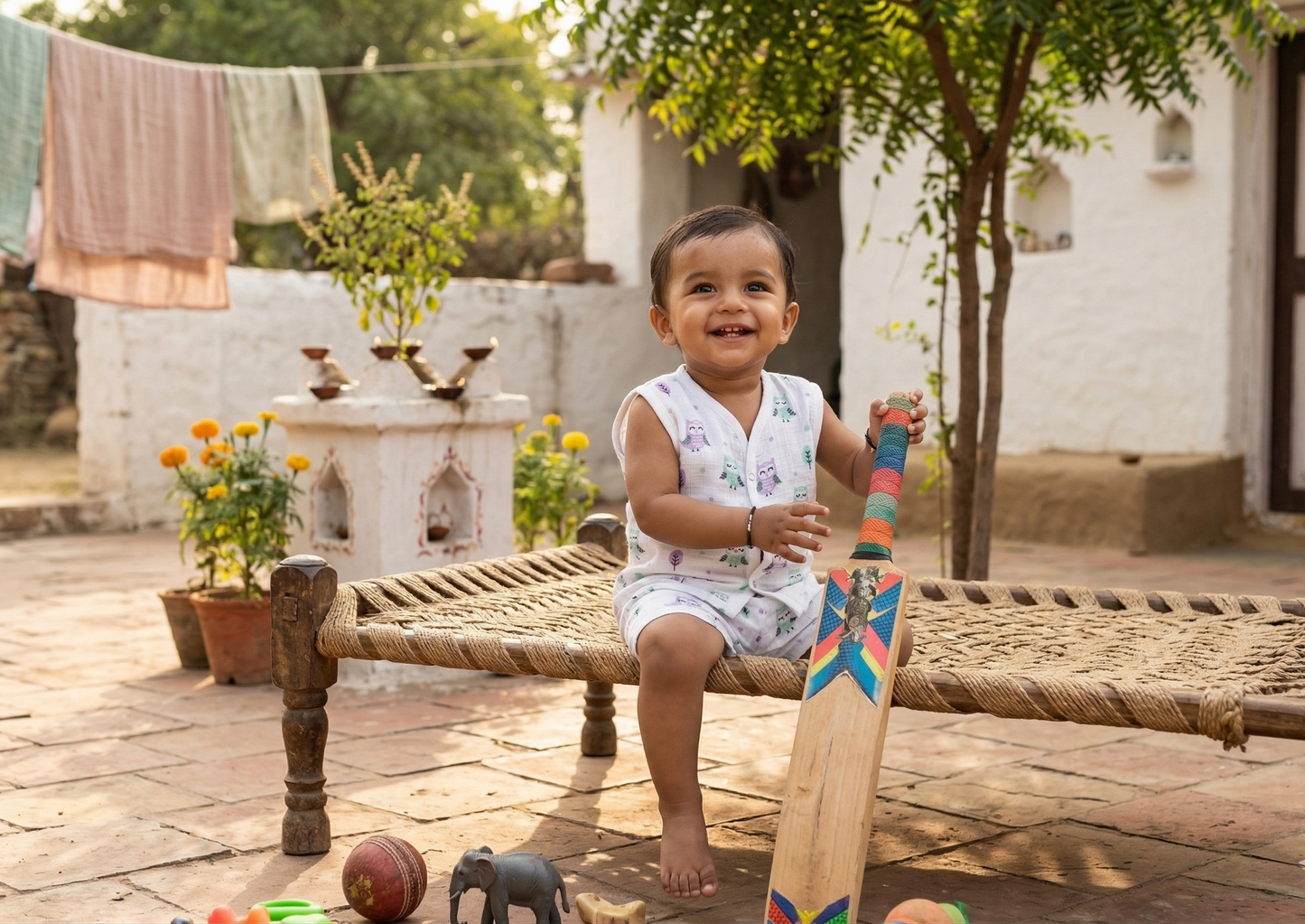 Night Owl Muslin Sun Suit Set