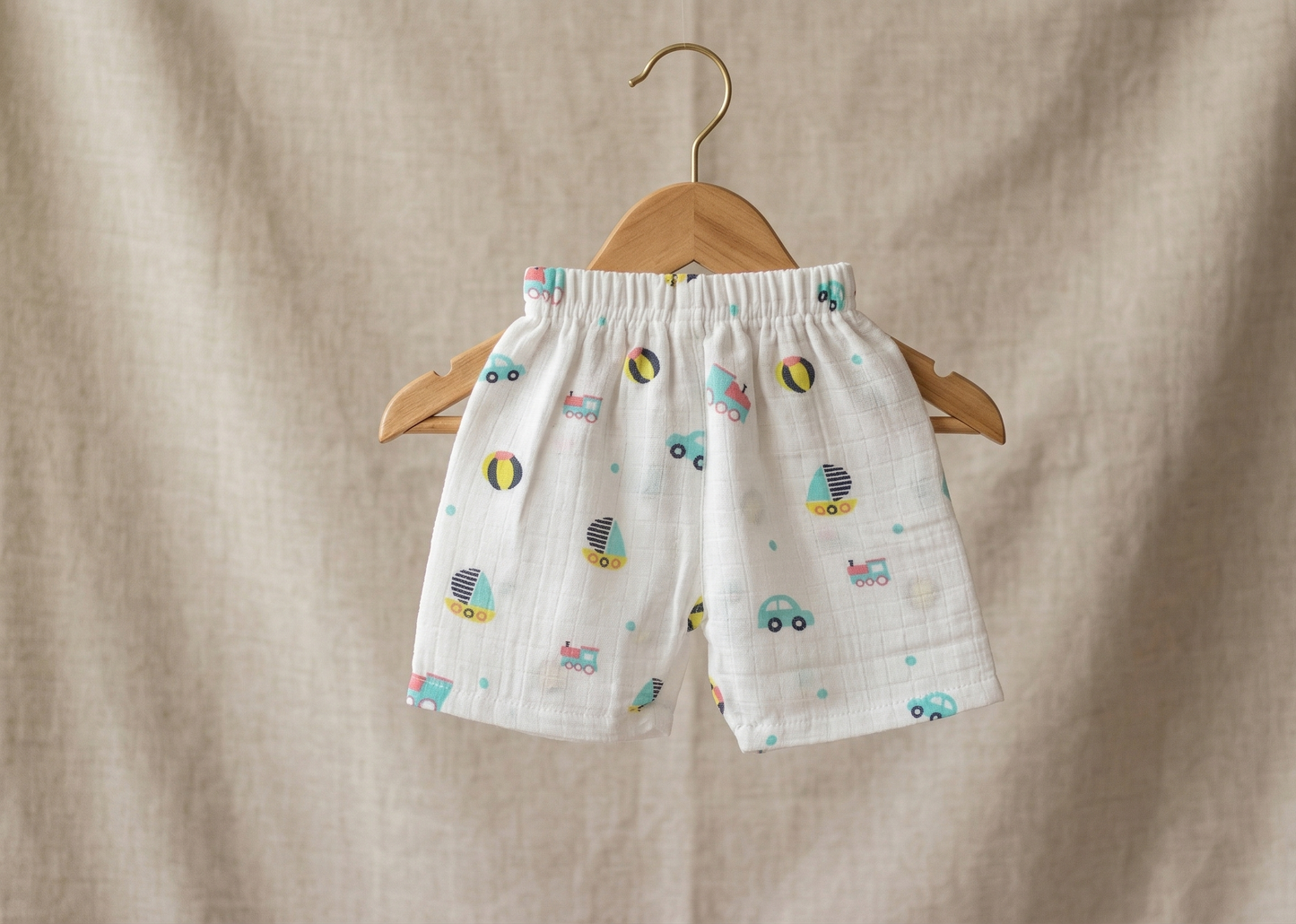 Little Adventurer Muslin Set – Transport Print