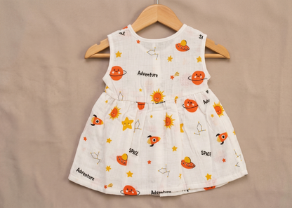 Galaxy Explorer Muslin Sleeveless Dress
