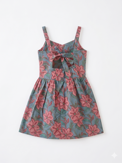Blossom Breeze Cotton Strap Dress