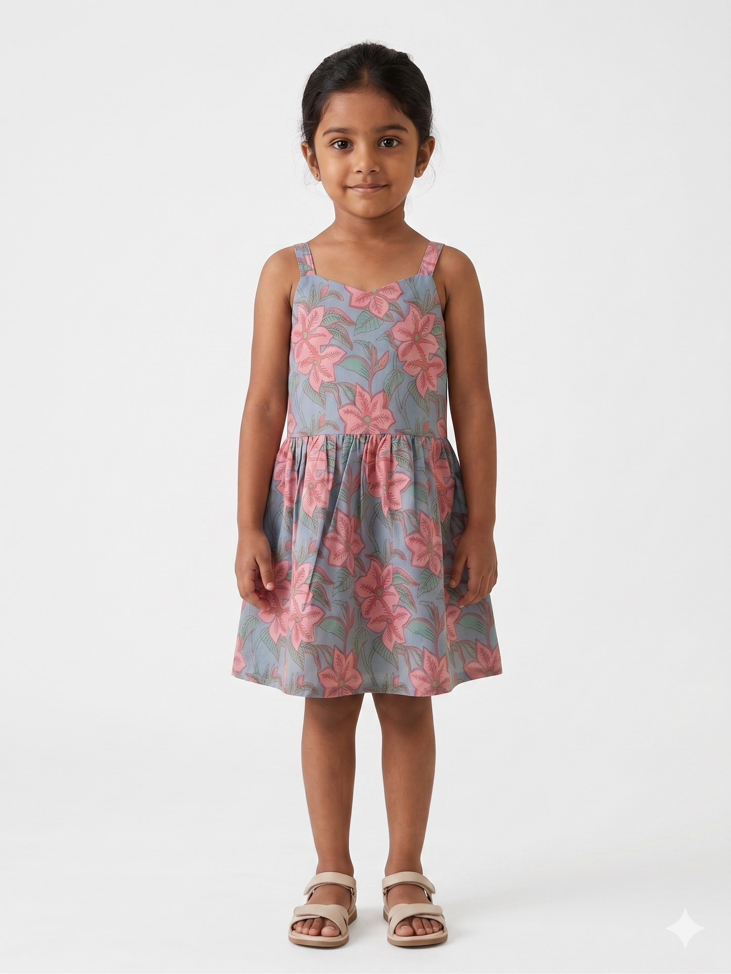 Blossom Breeze Cotton Strap Dress
