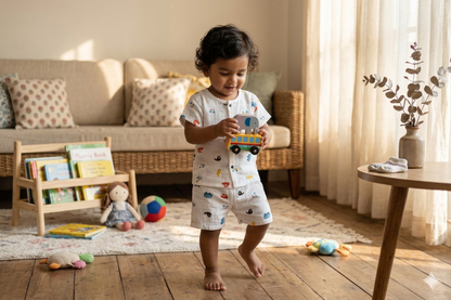 Tiny Travelers Organic Muslin Short Sleeve Button-Down Shirt