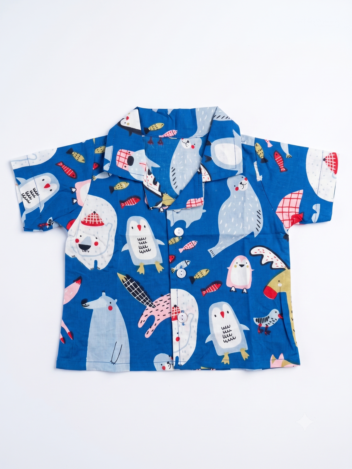 Whimsical Arctic Friends Cotton Shirt