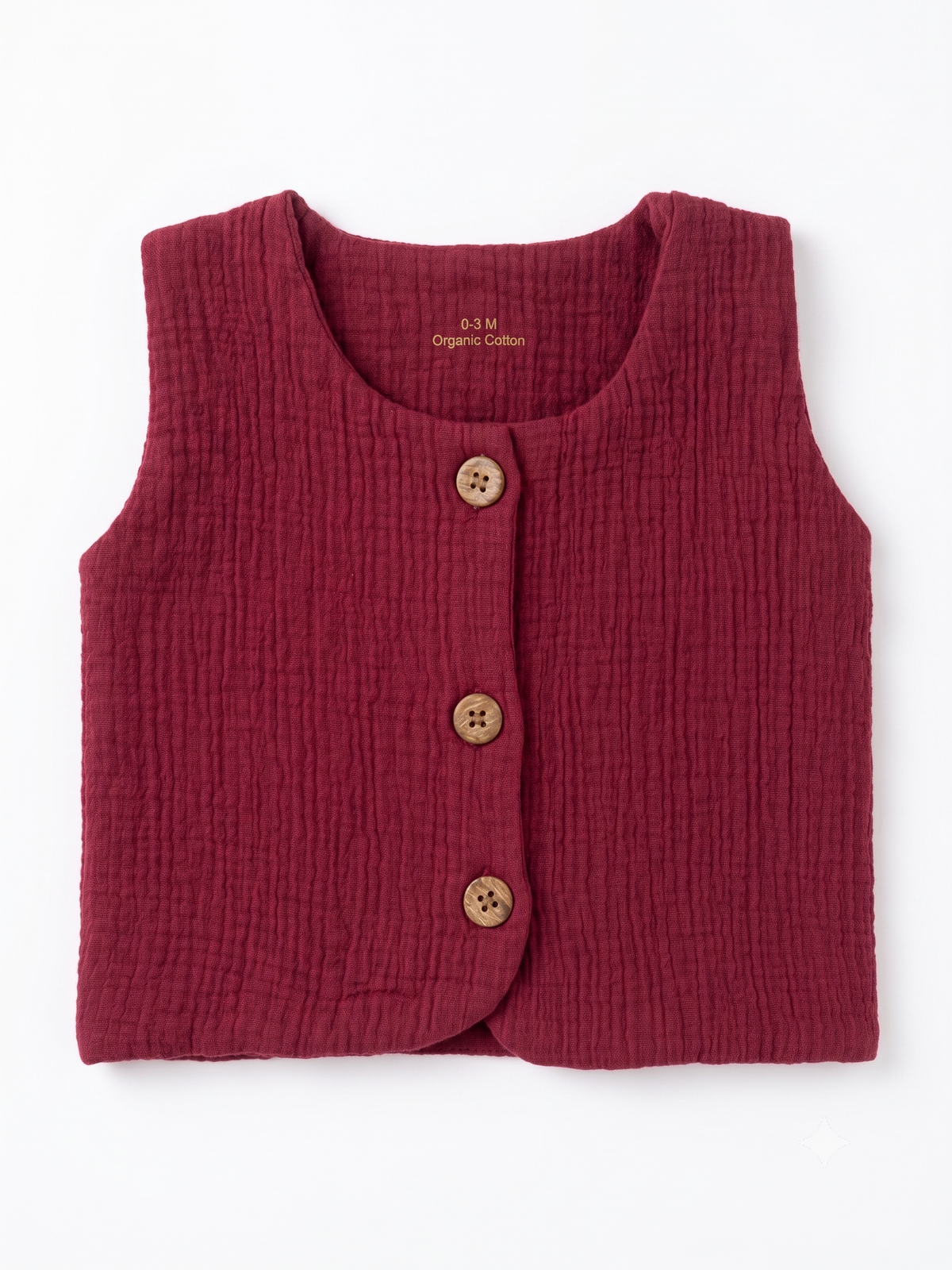 Burgundy Crushed Muslin Jabla