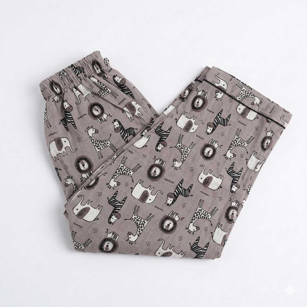 The Safari Friends Cotton Pajama Set