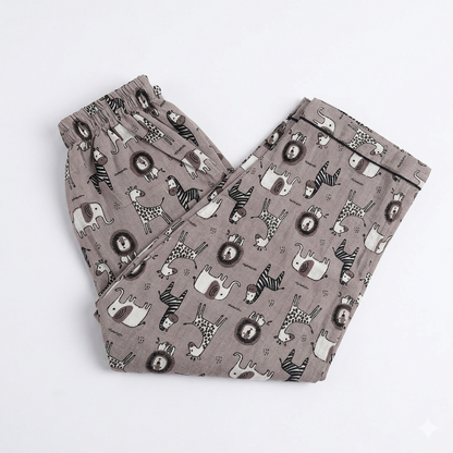 The Safari Friends Cotton Pajama Set