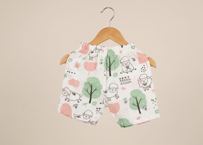 Meadow Lamb Muslin Sun Suit Set