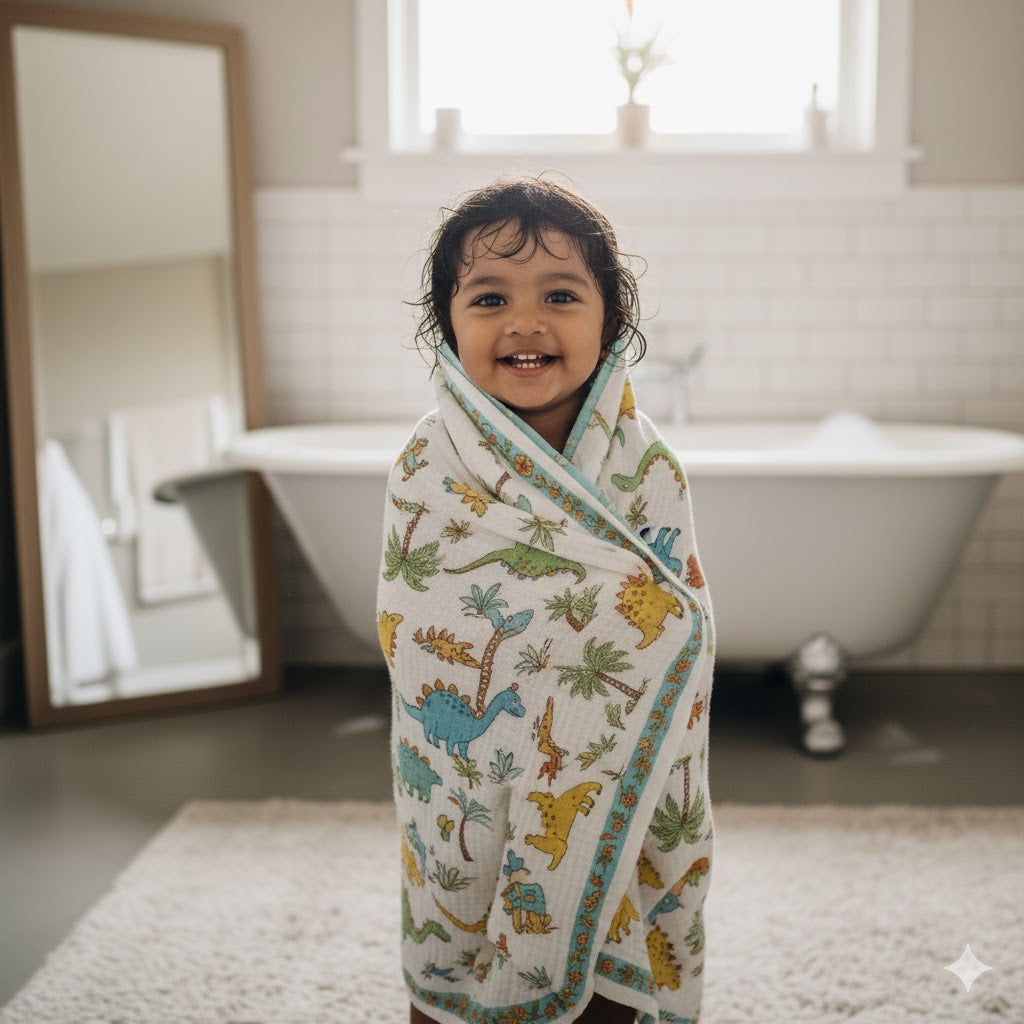 Supersoft Muslin Swaddle & Blanket: Dino Adventure P