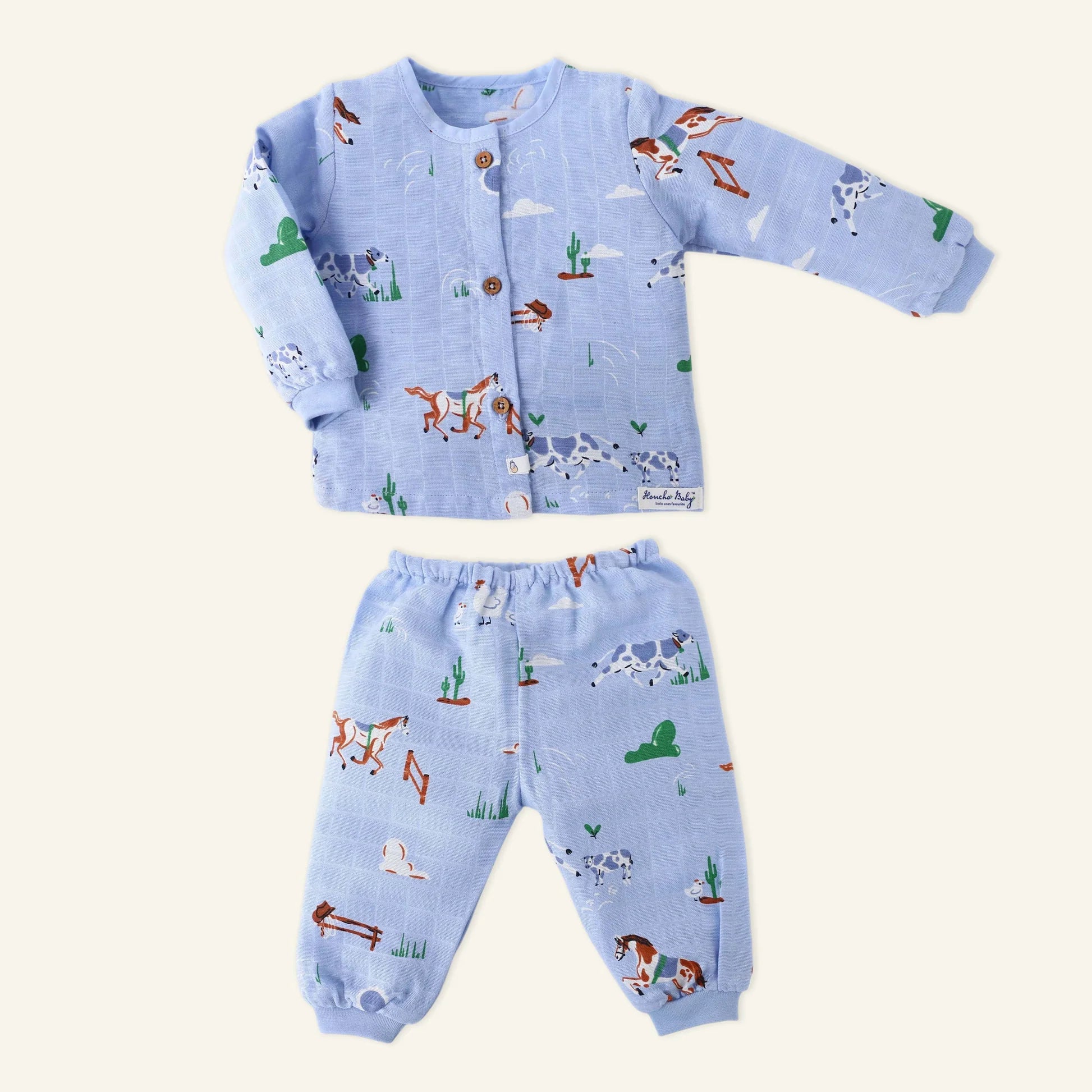 Barnyard Buddies - Unisex Full Sleeve and Pant set (0M - 4years)
